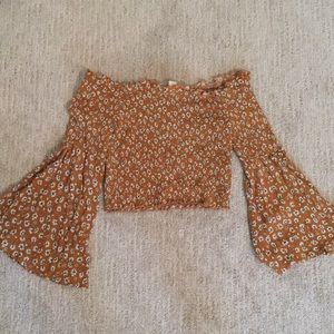 Forever 21 Off The Shoulder Bell Sleeve Top